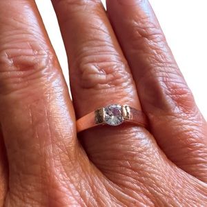 Rose Gold and Zircon Ring